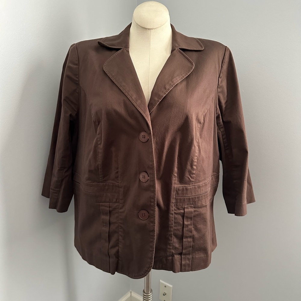Lane Bryant Brown Jacket Size 24